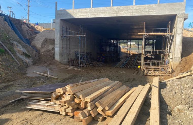 Construções de obras de arte especiais do Binário da Santos Dumont atingem 60%