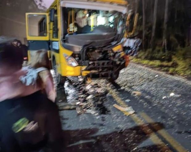 22 pessoas ficam feridas em acidente com ônibus escolar na SC-446, em Siderópolis, infelizmente motorista morreu