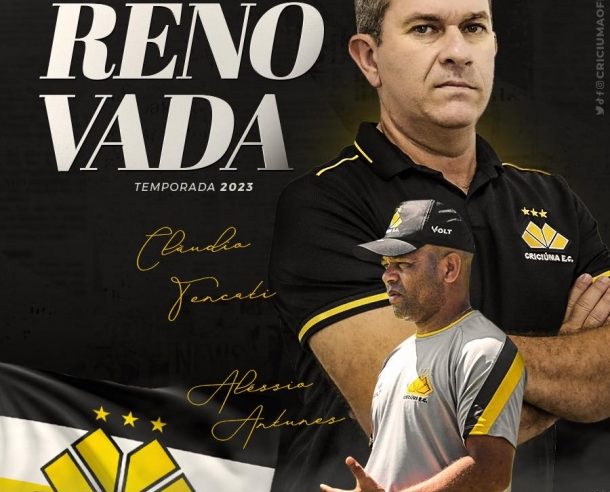 Criciúma renova com o técnico Cláudio Tencati