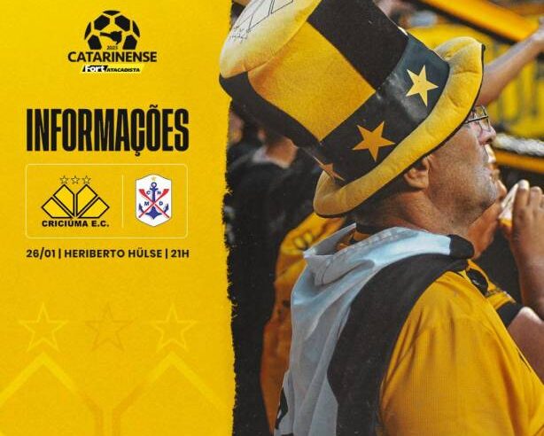 Criciúma recebe o Marcílio Dias nesta quinta-feira(26), pela 4ª rodada do Campeonato Catarinense 2023