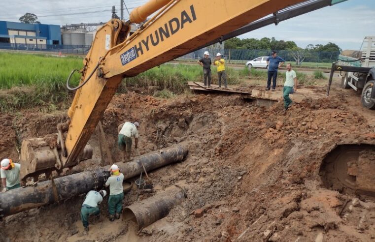 Casan conclui reparo em adutora e sistema começará a ser reabastecido neste sábado