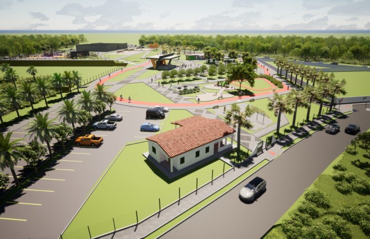 Parque da Santa Luzia passa por obras de terraplanagem em Criciúma