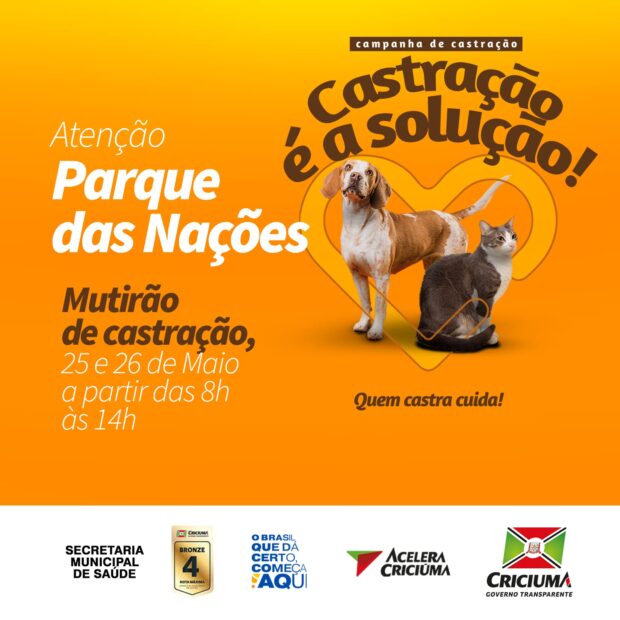 Castração é a Solução: mutirão da campanha ocorre no Parque das Nações