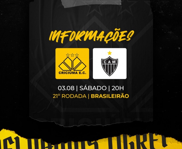 SERVIÇO DE JOGO PARA CRICIÚMA X ATLÉTICO MG