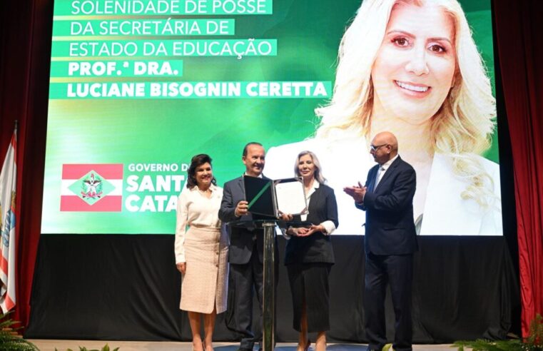 Reitora da Unesc, Luciane Ceretta, assume Secretaria de Estado da Educação